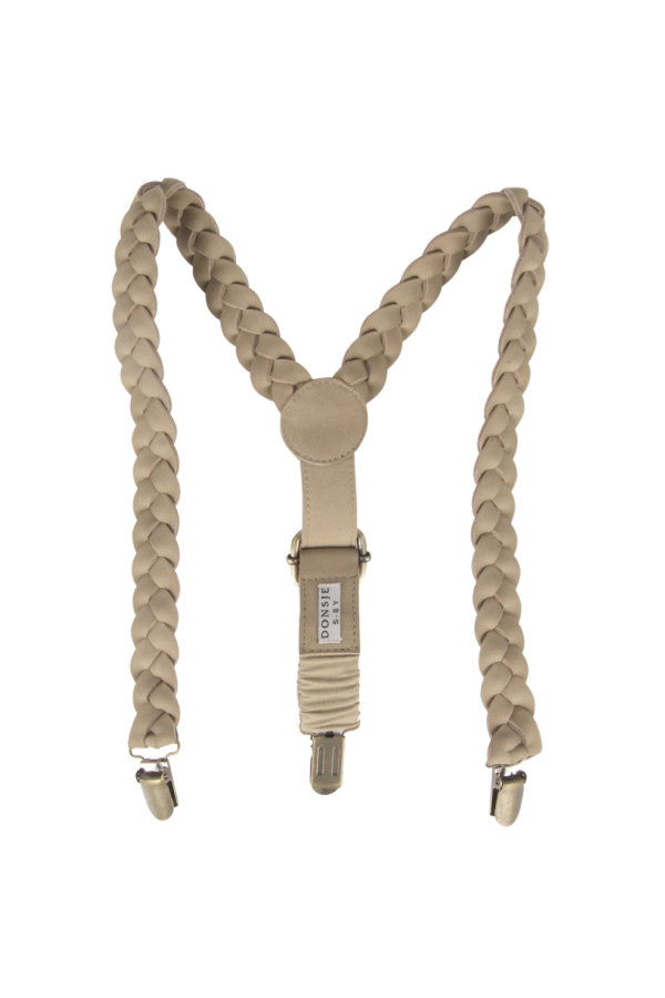 KIDS Donsje Erbu Suspenders - Taupe Nubuck