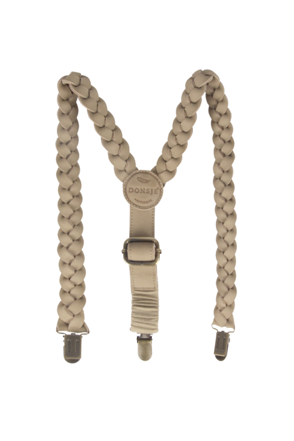 KIDS Donsje Erbu Suspenders - Taupe Nubuck