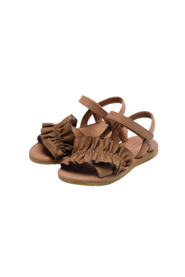 KIDS Donsje Fine Sandals - Hazelnut Leather