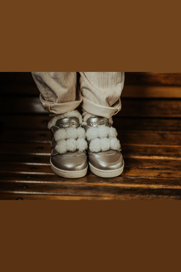 KIDS Donsje Hanzell Sneakers - Champagne Metallic Leather