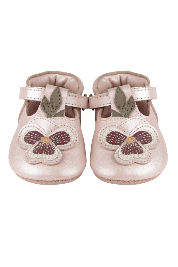 KIDS Donsje Heidi Violette Baby Shoes - Rose Metallic Leather