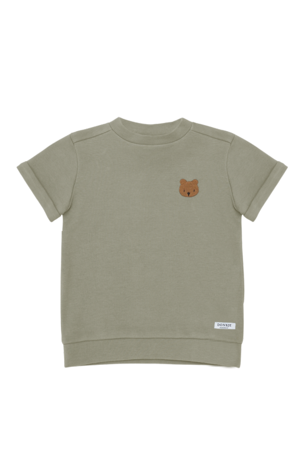 KIDS Donsje Jarne T-Shirt Top - Dusty Green