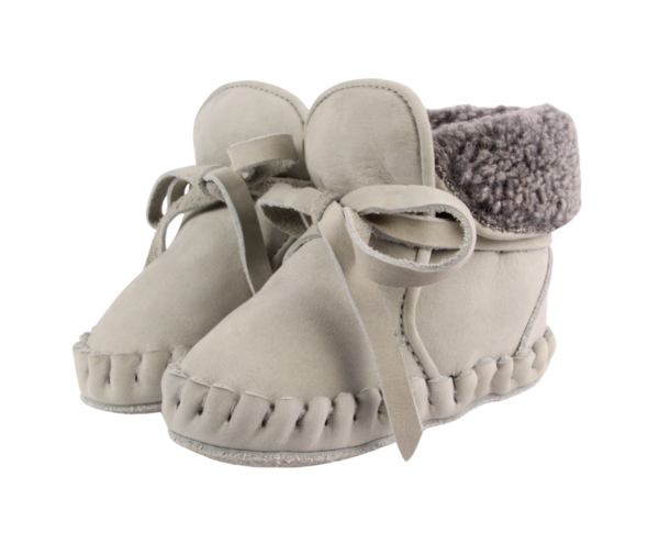 KIDS Donsje Jaya Booties - Light Grey Nubuck