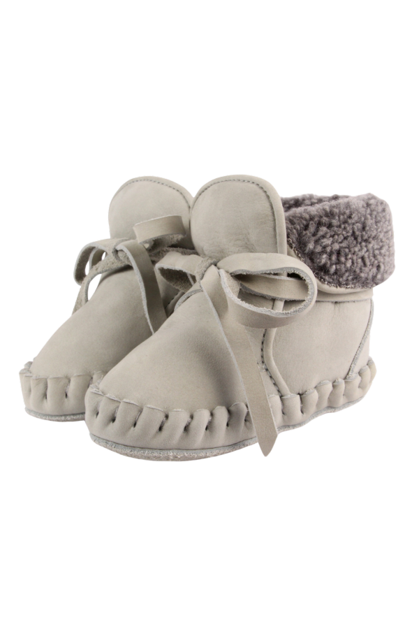 KIDS Donsje Jaya Booties - Light Grey Nubuck