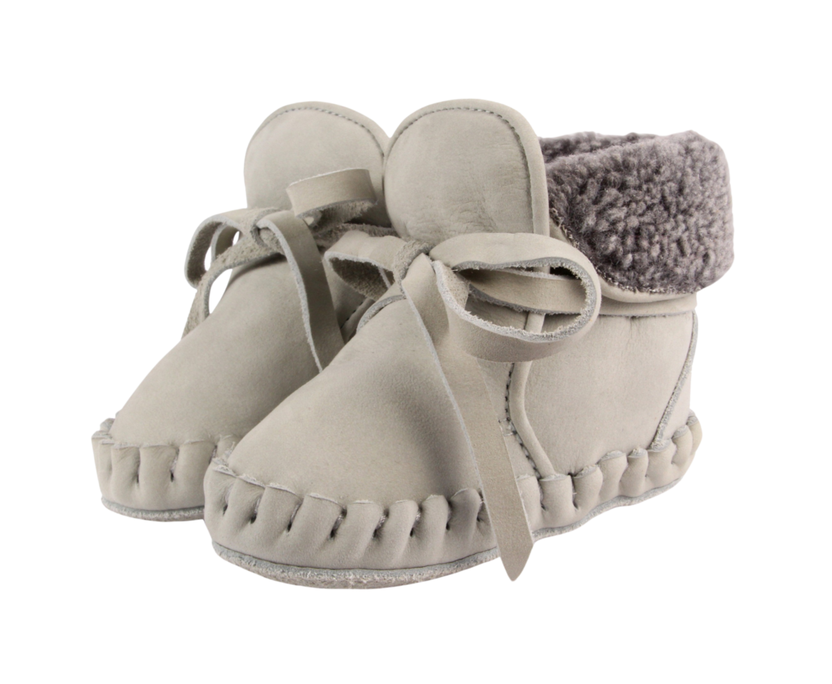 KIDS Donsje Jaya Booties - Light Grey Nubuck - Image 1 of 6