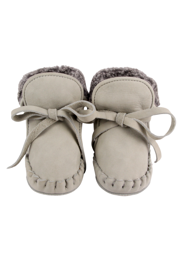 KIDS Donsje Jaya Booties - Light Grey Nubuck