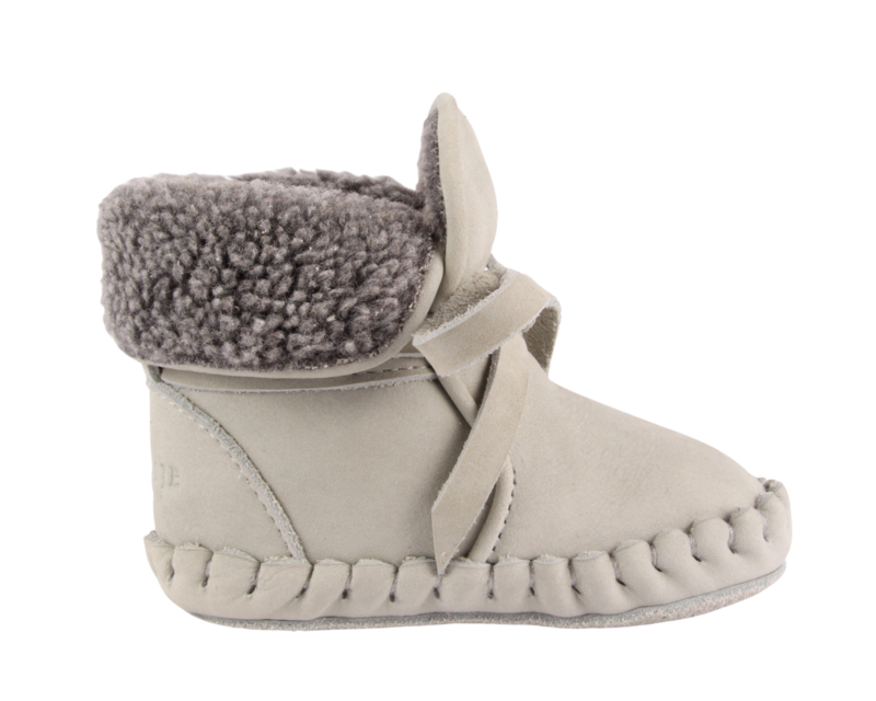 KIDS Donsje Jaya Booties - Light Grey Nubuck