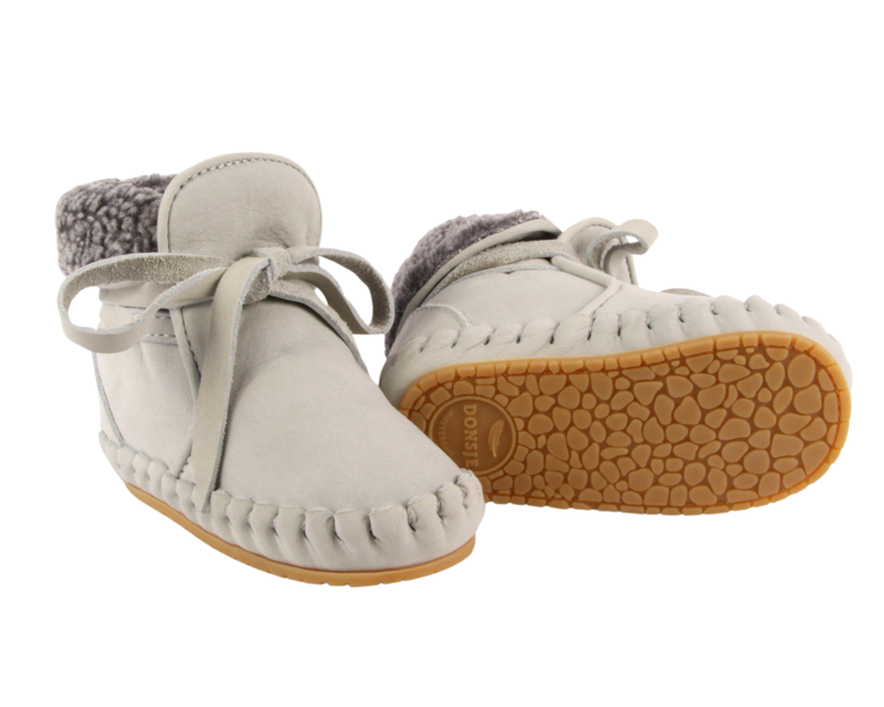 KIDS Donsje Jaya Booties - Light Grey Nubuck