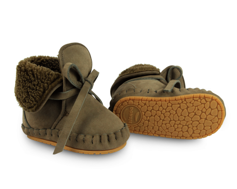 KIDS Donsje Jaya Booties - Stone Nubuck