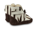 KIDS Donsje Kapi Exclusive Raccoon Booties - Zebra Striped Cow Hair - Thumbnail 4