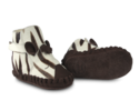KIDS Donsje Kapi Exclusive Raccoon Booties - Zebra Striped Cow Hair - Thumbnail 5