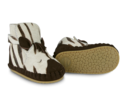KIDS Donsje Kapi Exclusive Raccoon Booties - Zebra Striped Cow Hair - Thumbnail 6