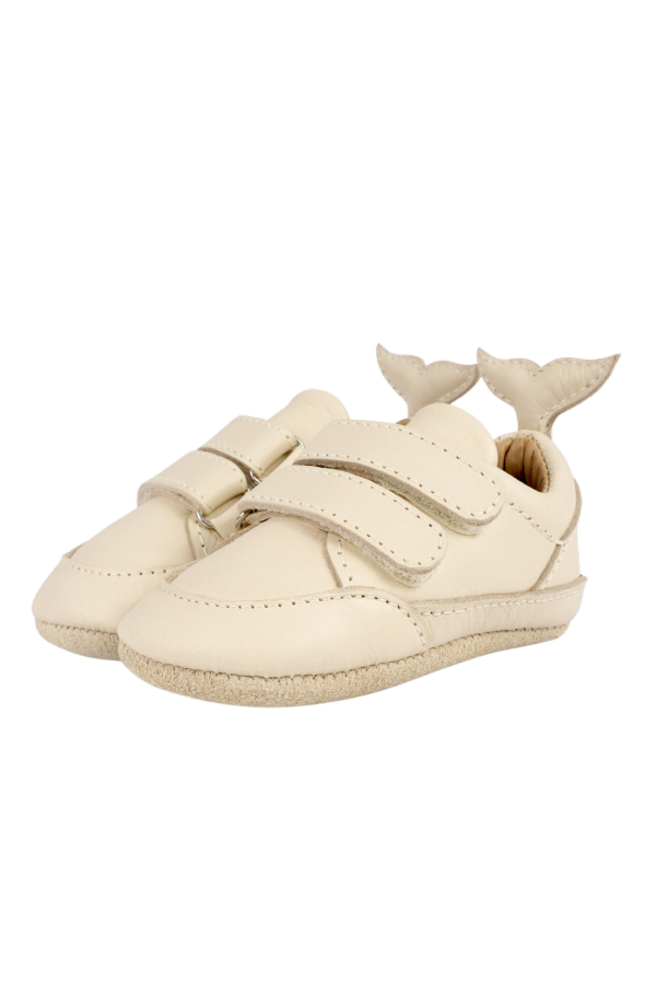 KIDS Donsje Levin Sneakers - Cream Leather