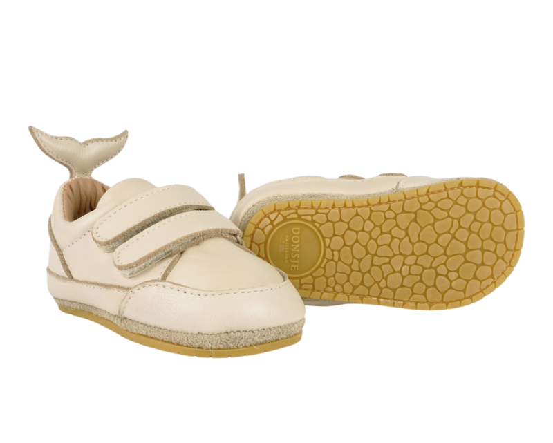 KIDS Donsje Levin Sneakers - Cream Leather