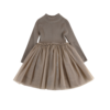 KIDS Donsje Lotus Dress - Taupe - Thumbnail 1