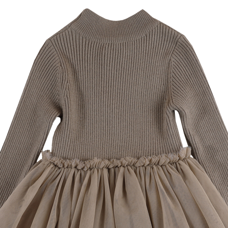 KIDS Donsje Lotus Dress - Taupe