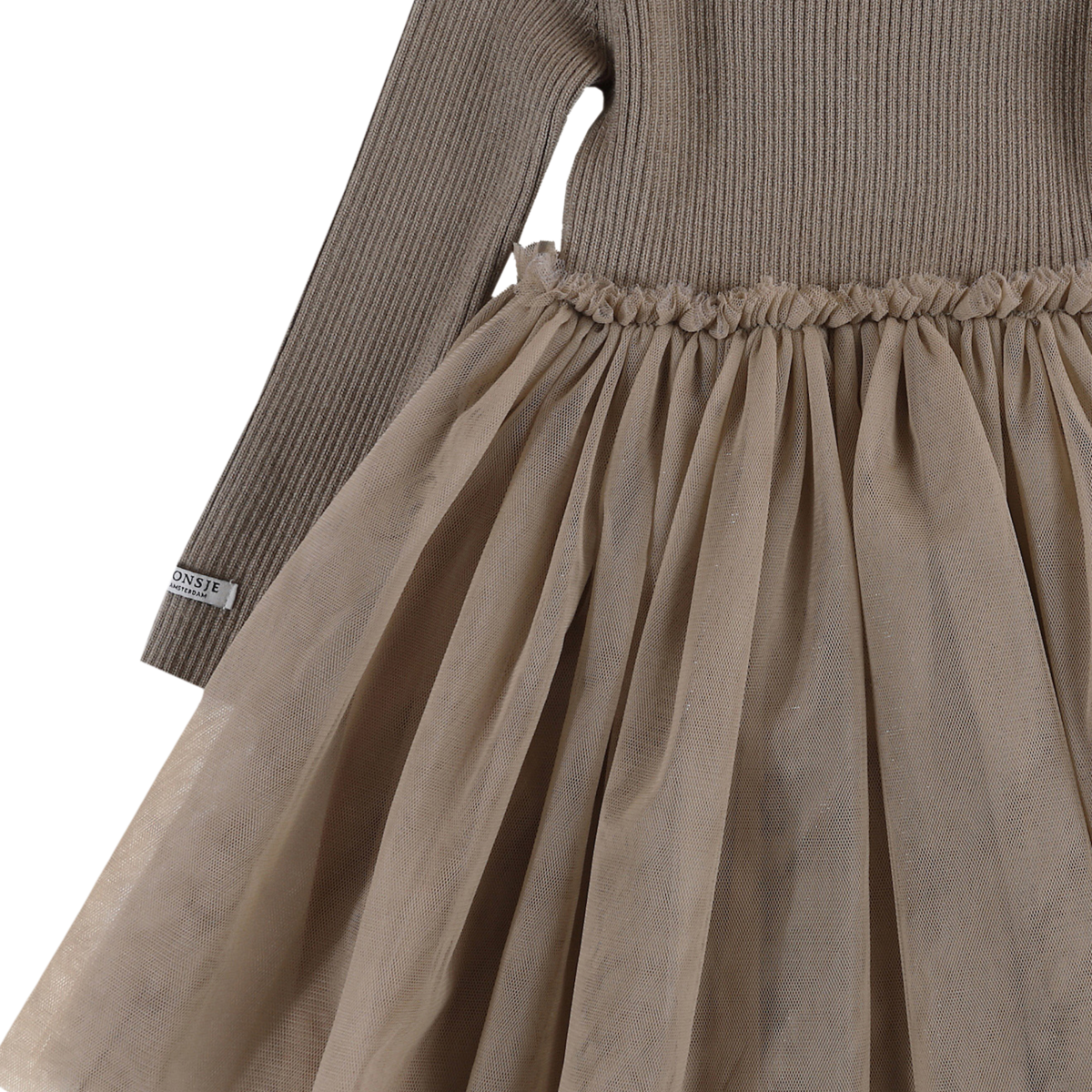 KIDS Donsje Lotus Dress - Taupe - Image 7 of 7