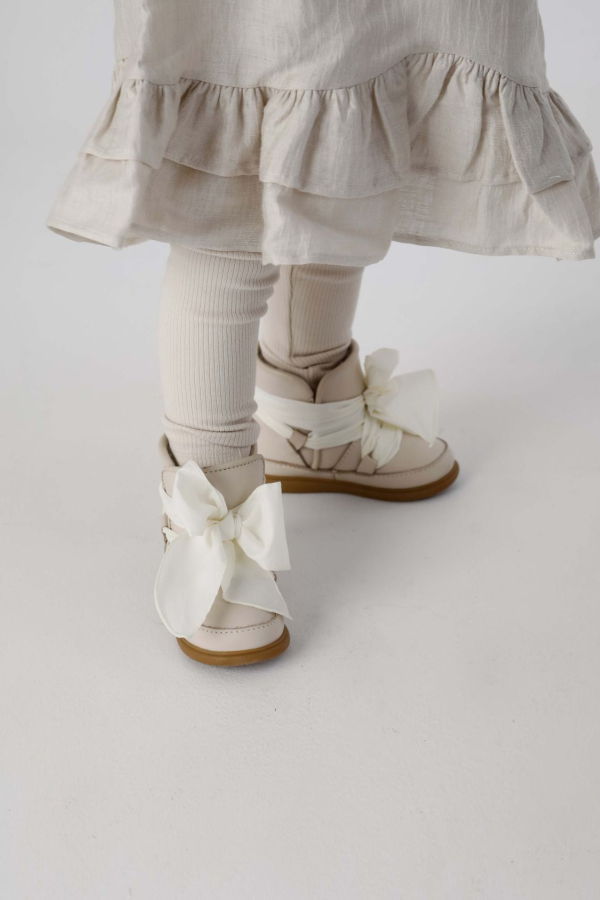 KIDS Donsje Maudi Shoes - Cream Leather