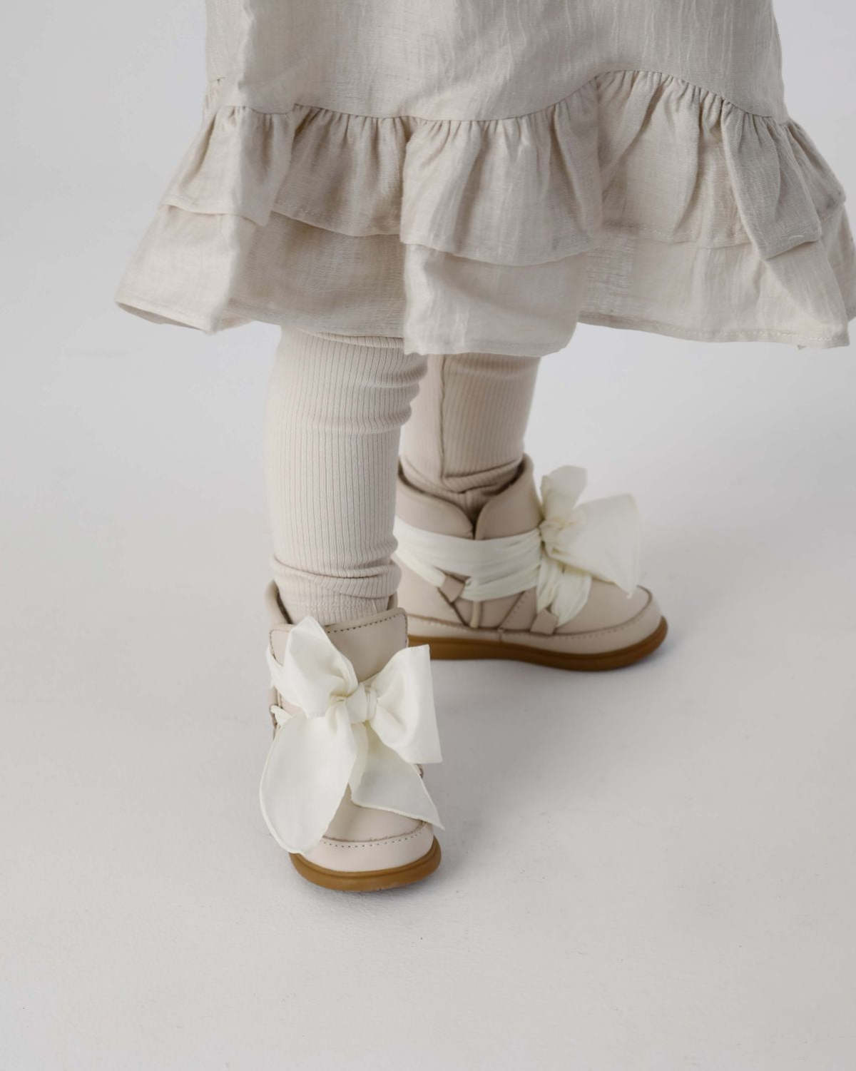 KIDS Donsje Maudi Shoes - Cream Leather - Image 2 of 6