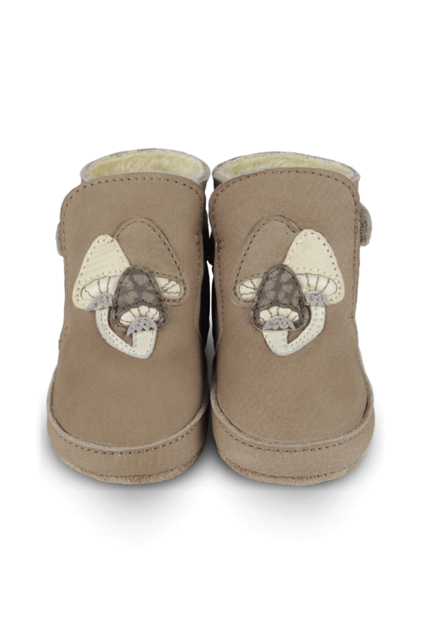 KIDS Donsje Mush Booties Fungi Baby Booties - Truffle Nubuck