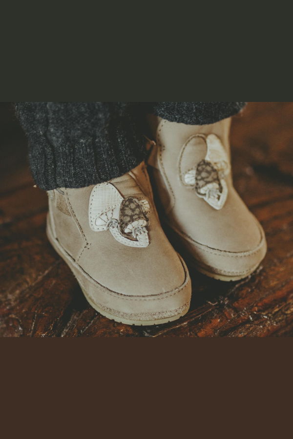 KIDS Donsje Mush Booties Fungi Baby Booties - Truffle Nubuck