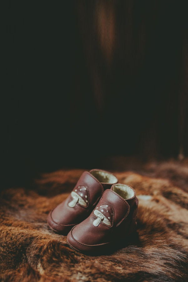 KIDS Donsje Mush Booties Toadstool Booties - Burgundy Classic Leather