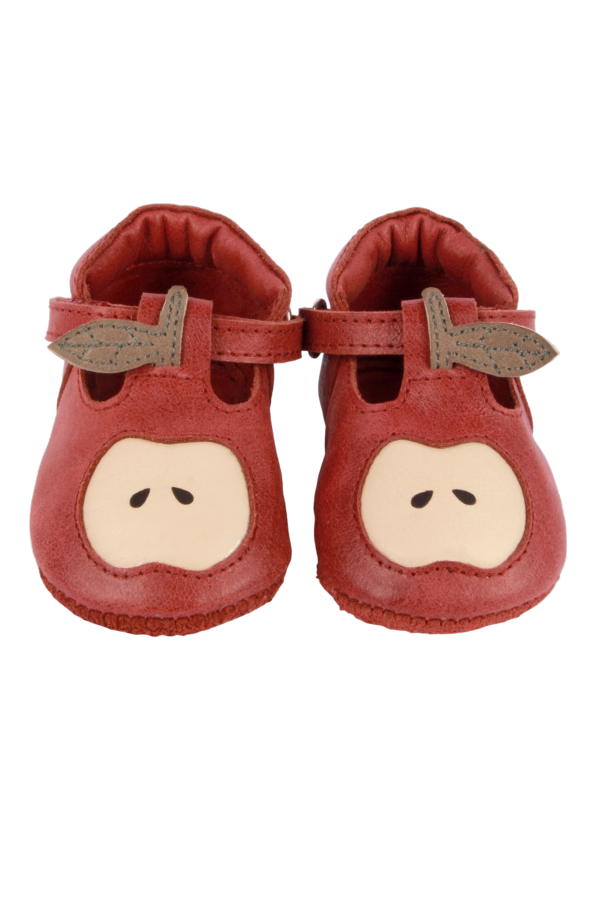 KIDS Donsje Nanoe Apple Baby Shoes - Scarlet Classic Leather