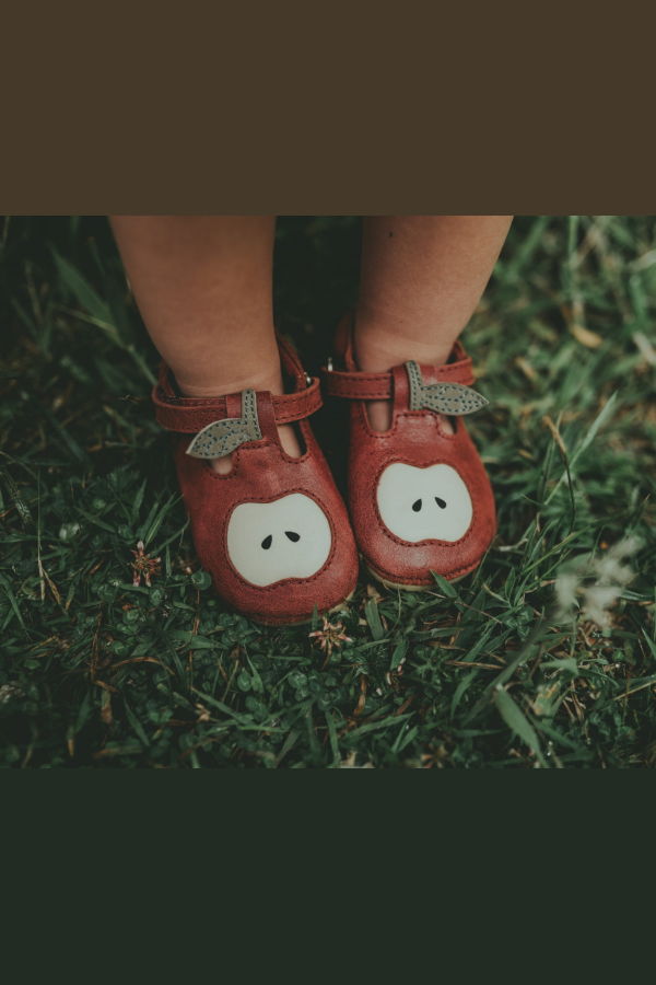 KIDS Donsje Nanoe Apple Baby Shoes - Scarlet Classic Leather