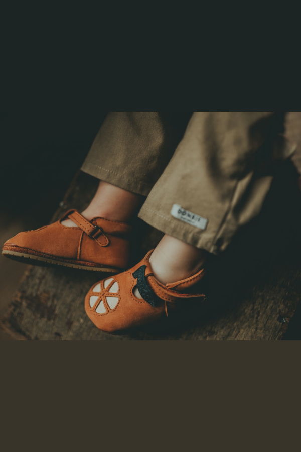 KIDS Donsje Nanoe Grapefruit Baby Shoes - Walnut Nubuck