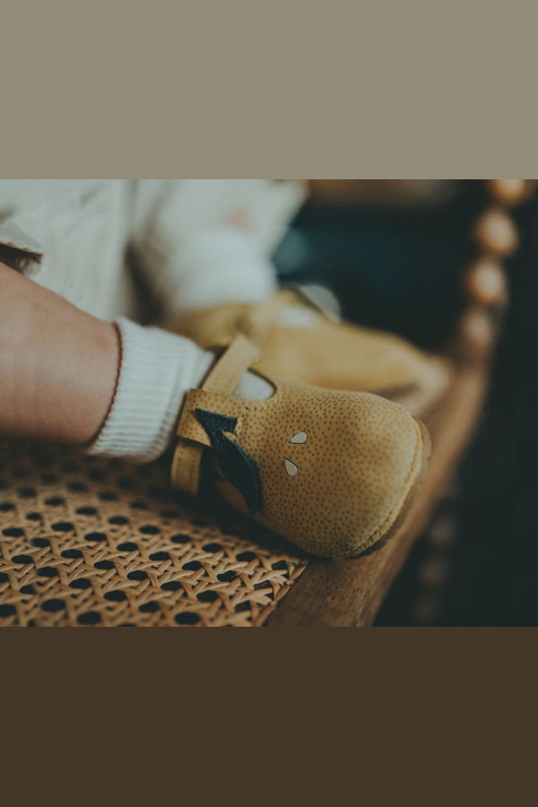 KIDS Donsje Nanoe Shoes Lemon Baby Shoes - Canary Dotted Nubuck