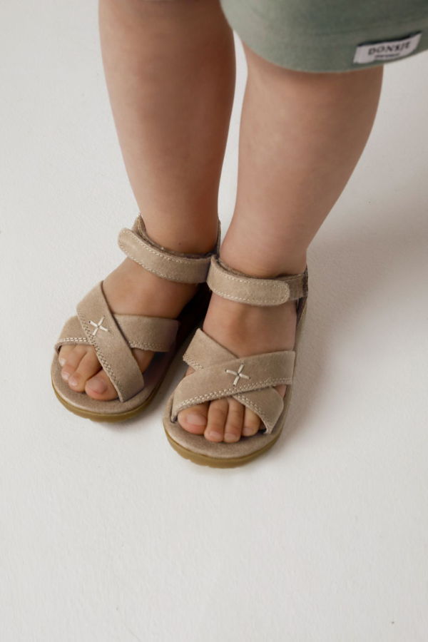 KIDS Donsje Otis Sandals - Taupe Leather