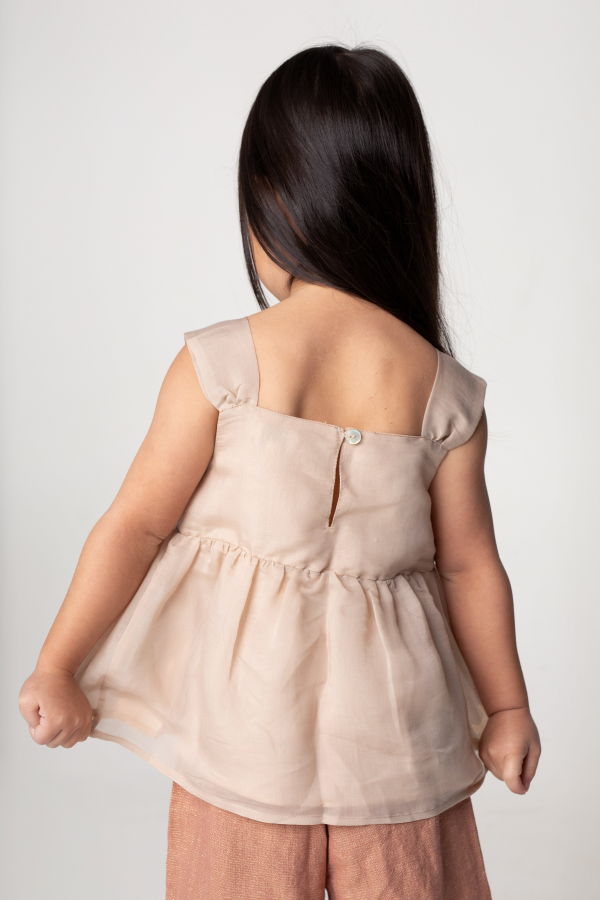 KIDS Donsje Paily Top - Lavender Brown