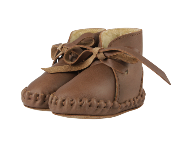 KIDS Donsje Pina Classic Booties - Cognac