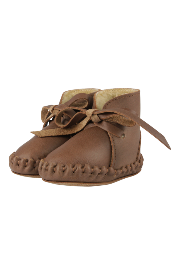 KIDS Donsje Pina Classic Booties - Cognac