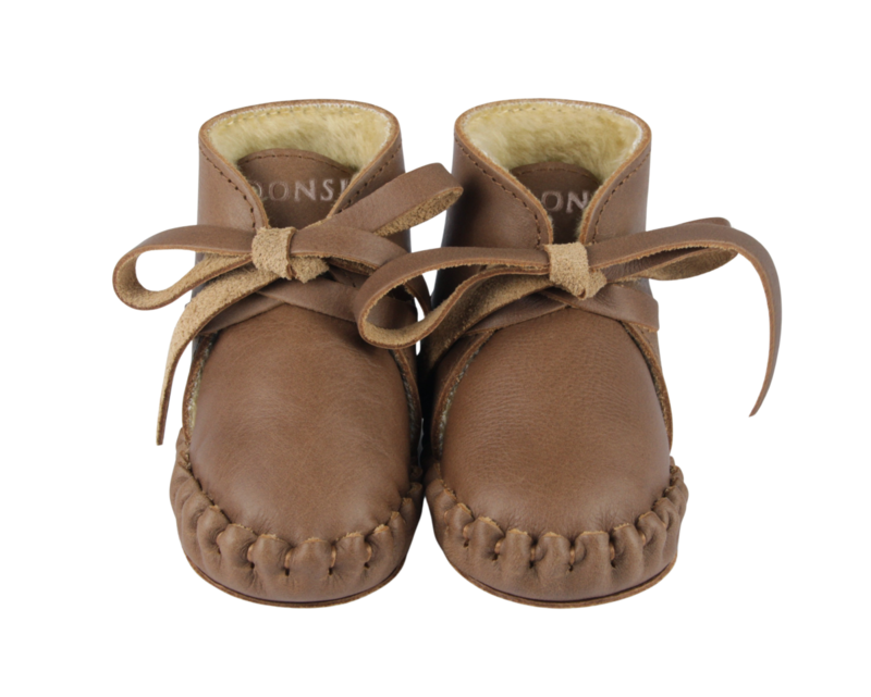 KIDS Donsje Pina Classic Booties - Cognac