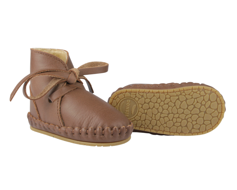 KIDS Donsje Pina Classic Booties - Cognac