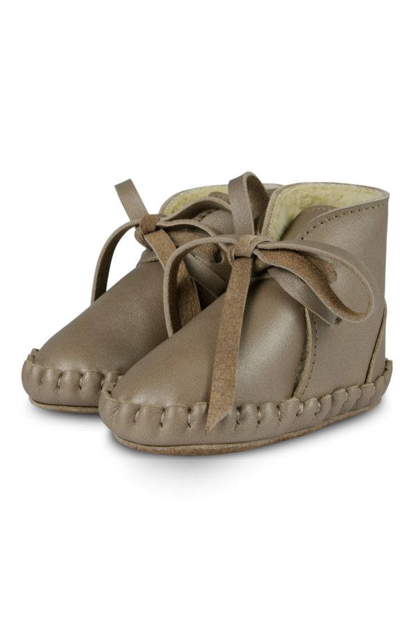 KIDS Donsje Pina Exclusive Booties - Truffle Metallic Nubuck