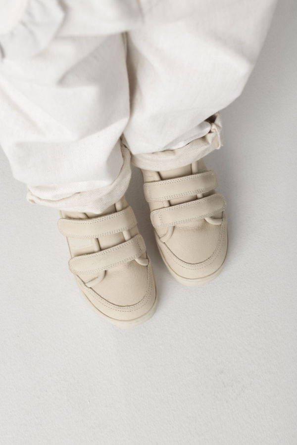KIDS Donsje Rian Sneakers - Cream Betting Leather