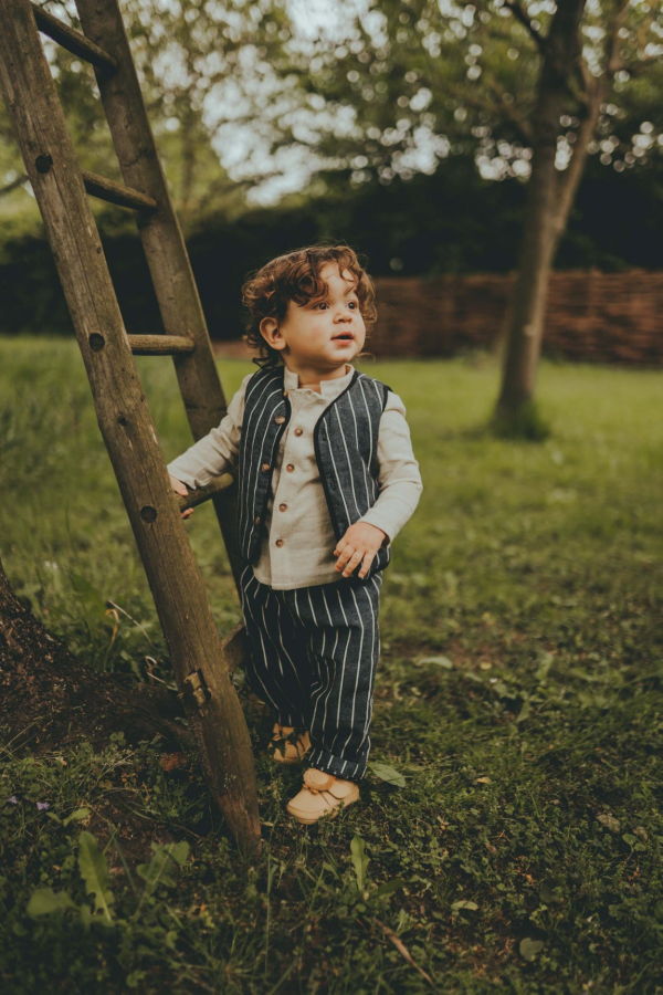 KIDS Donsje Ririo Gilet - Night Blue Melange