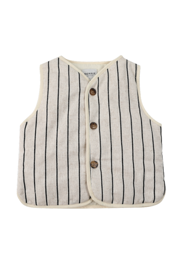 KIDS Donsje Ririo Gilet - Soft Sand Melange