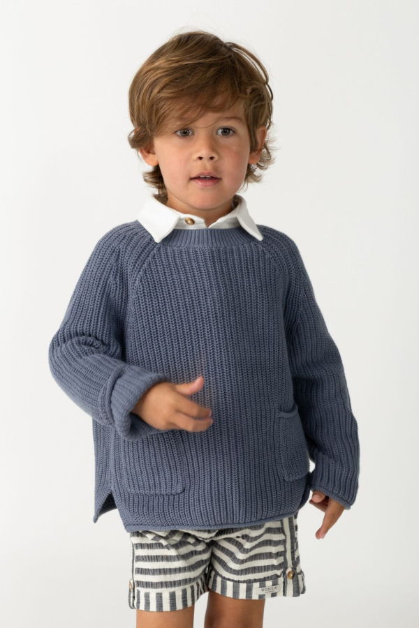 KIDS Donsje Stella Sweater - Steel Blue