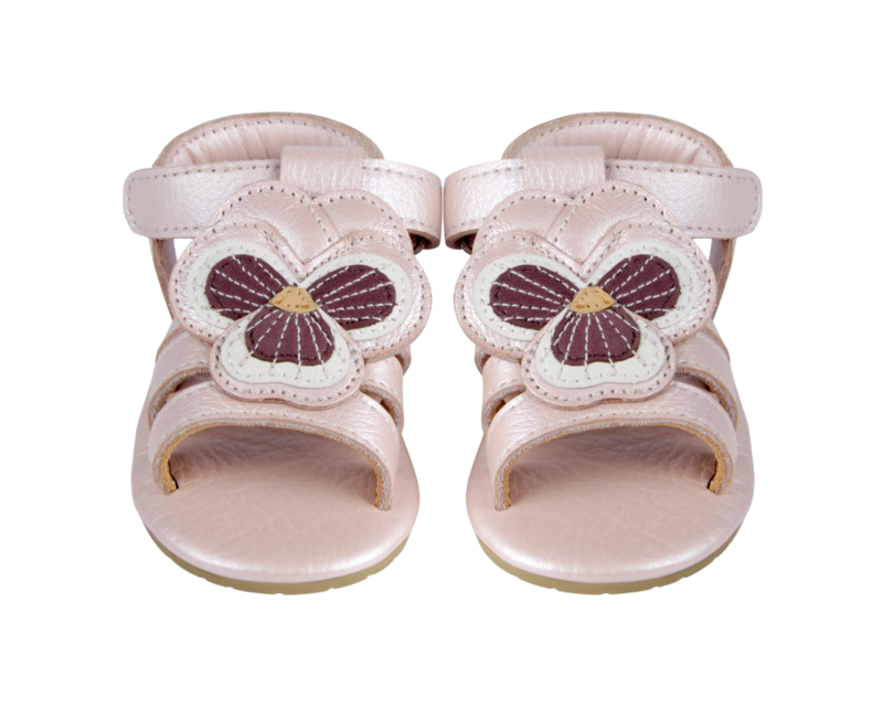 KIDS Donsje Tuti Fields Violette Sandals - Rose Metallic Leather