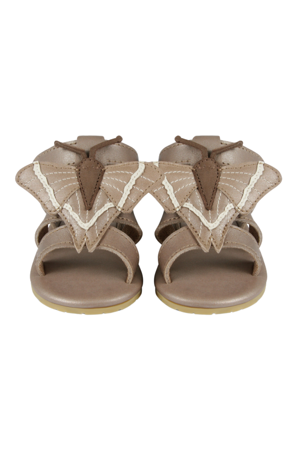 KIDS Donsje Tuti Sky Night Butterfly Baby Sandals - Truffle Metallic Nubuck