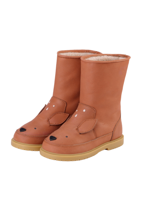 Kids Donsje Wadudu Classic Boots - Walnut Leather