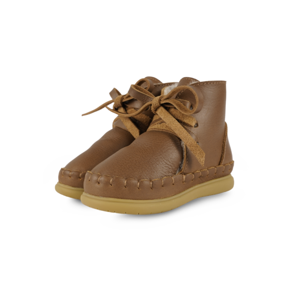 KIDS Donsje Wisi Classic Shoes - Cognac Classic Leather