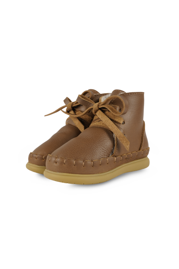 KIDS Donsje Wisi Classic Shoes - Cognac Classic Leather