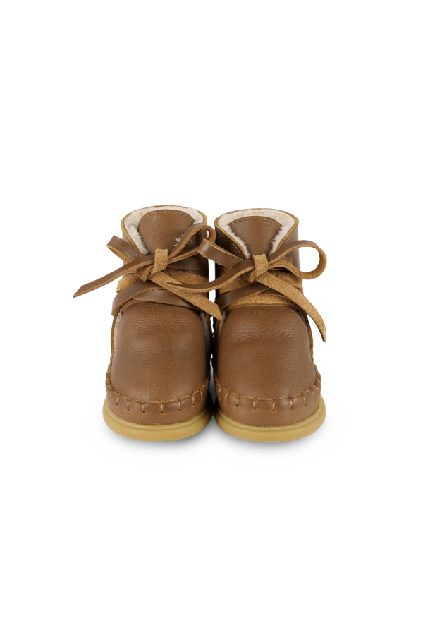 KIDS Donsje Wisi Classic Shoes - Cognac Classic Leather