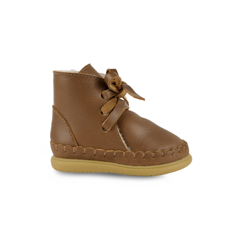KIDS Donsje Wisi Classic Shoes - Cognac Classic Leather
