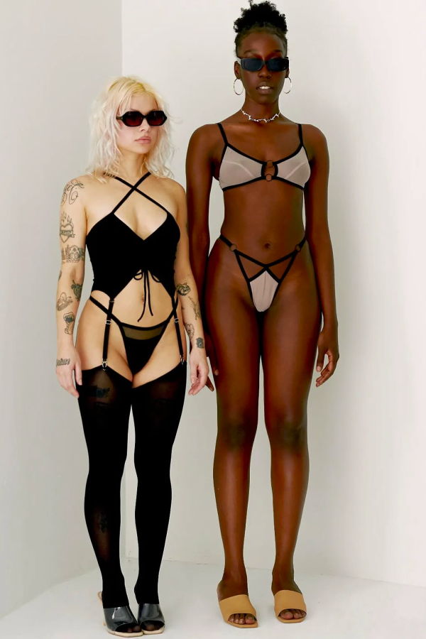 Kayleigh Peddie Maeve Garter Tank Top - Black