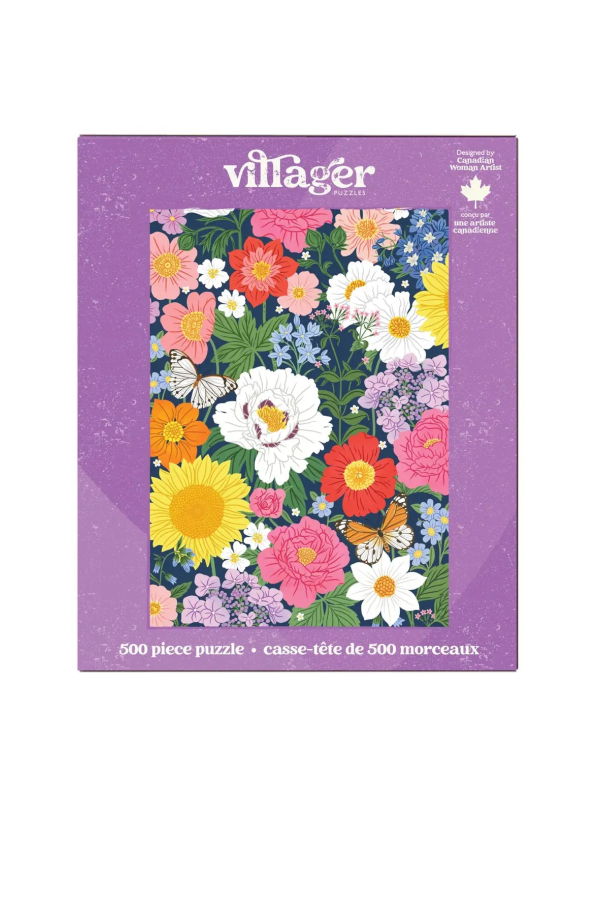 VILLAGER PUZZLES Fleurs De Minuit 500-Piece Puzzle